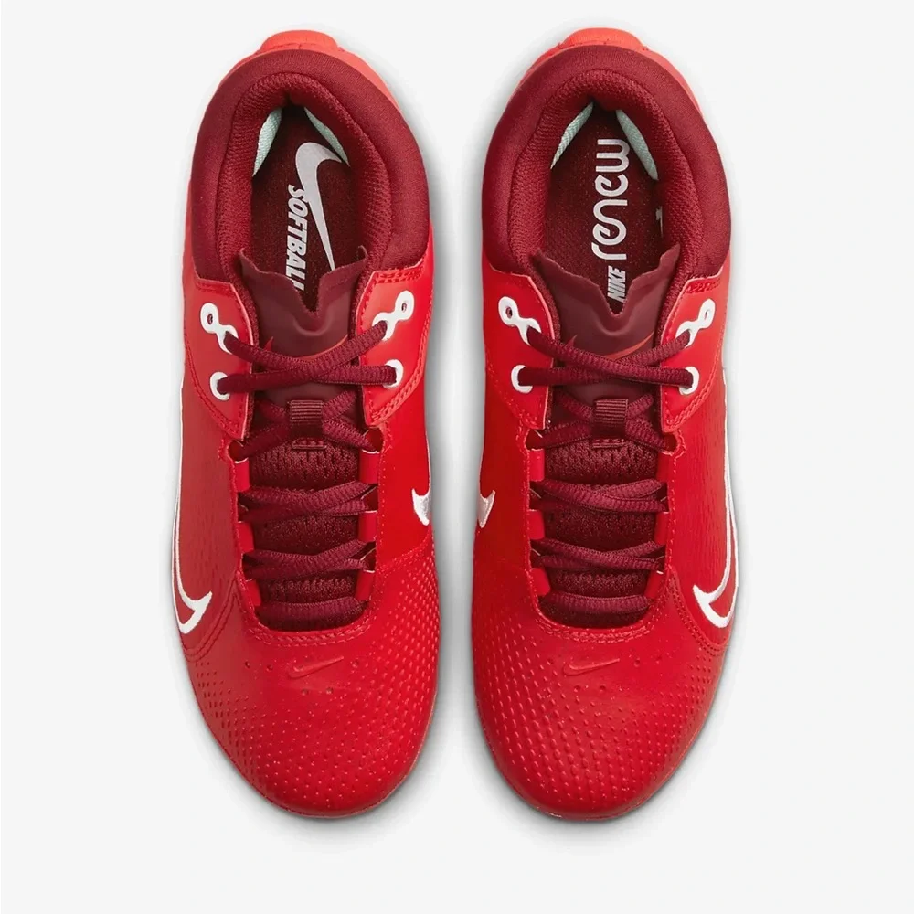 NEW Nike Women’s Hyperdiamond 4 Elite Softball Cleats Red Size 11.5 - Picture 3 of 14
